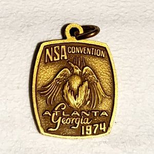 Vintage 1974 Goldtone Atlanta Georgia NSA Professional Pin